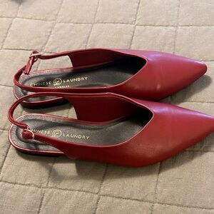 Chinese Laundry pointed toe slingback flats